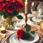 Romantik bir yemek masası