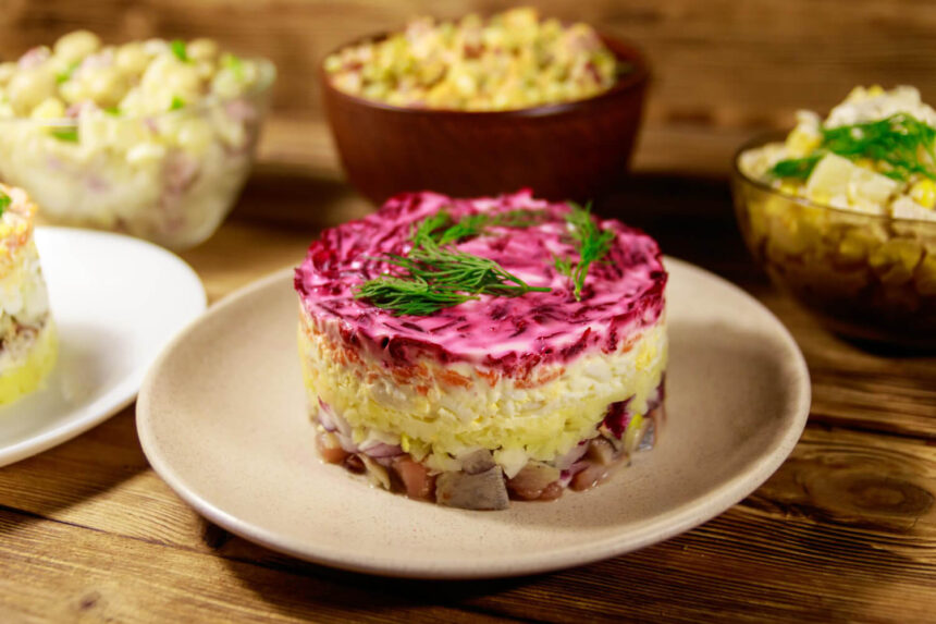 Şuba salatası tarifi – renkli katlarıyla göz dolduran rus salatası