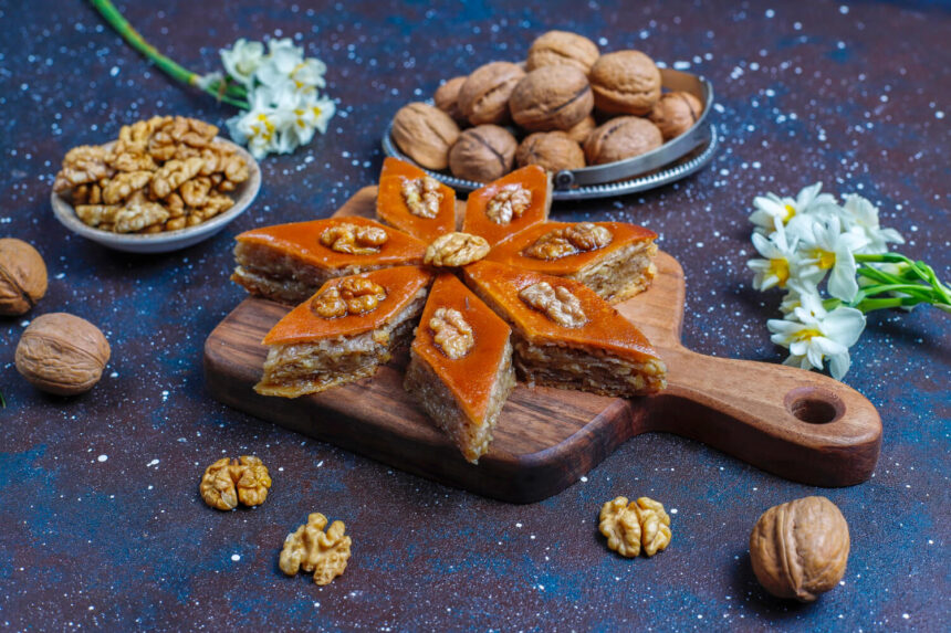 Çıtır çıtır ev yapımı cevizli baklava tarifi (tam ölçülü, şerbeti tam kıvamında)
