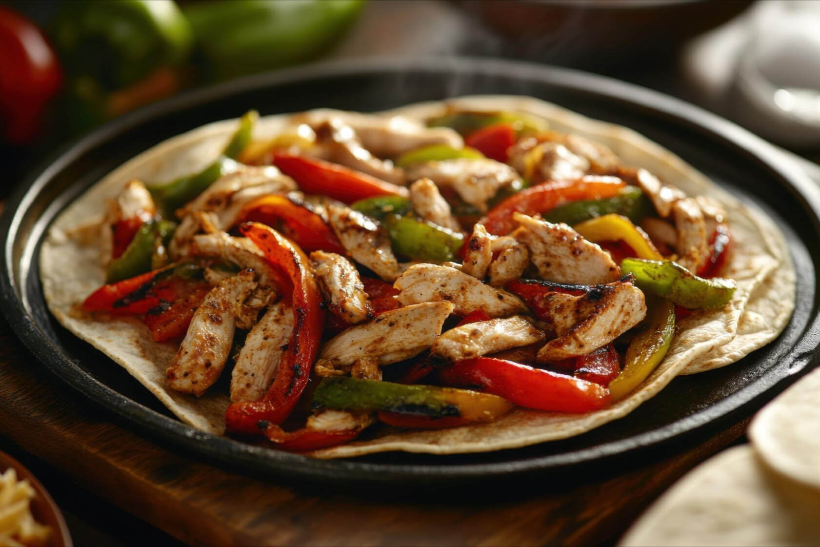 Tavada kolay tavuk fajita tarifi – renkli sebzelerle meksika esintisi