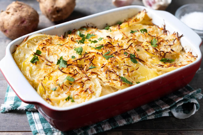 Patates graten tarifi – fırında kremalı ve peynirli pratik garnitür